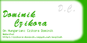 dominik czikora business card